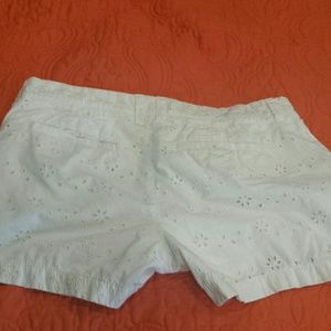 White eyelet Old Navy shorts.